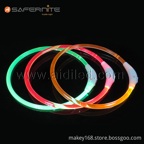 Tpu Tube Glow Flashing Dog Collar